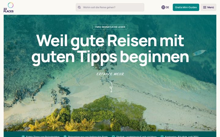 Screenshot of 22places.de