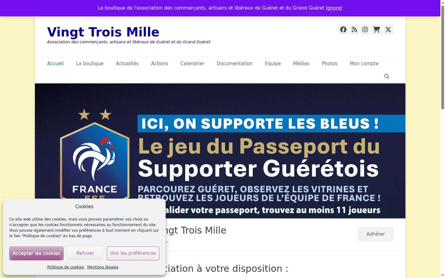 Screenshot tal-banner tal-kunsens muri qabel kwalunkwe interazzjoni