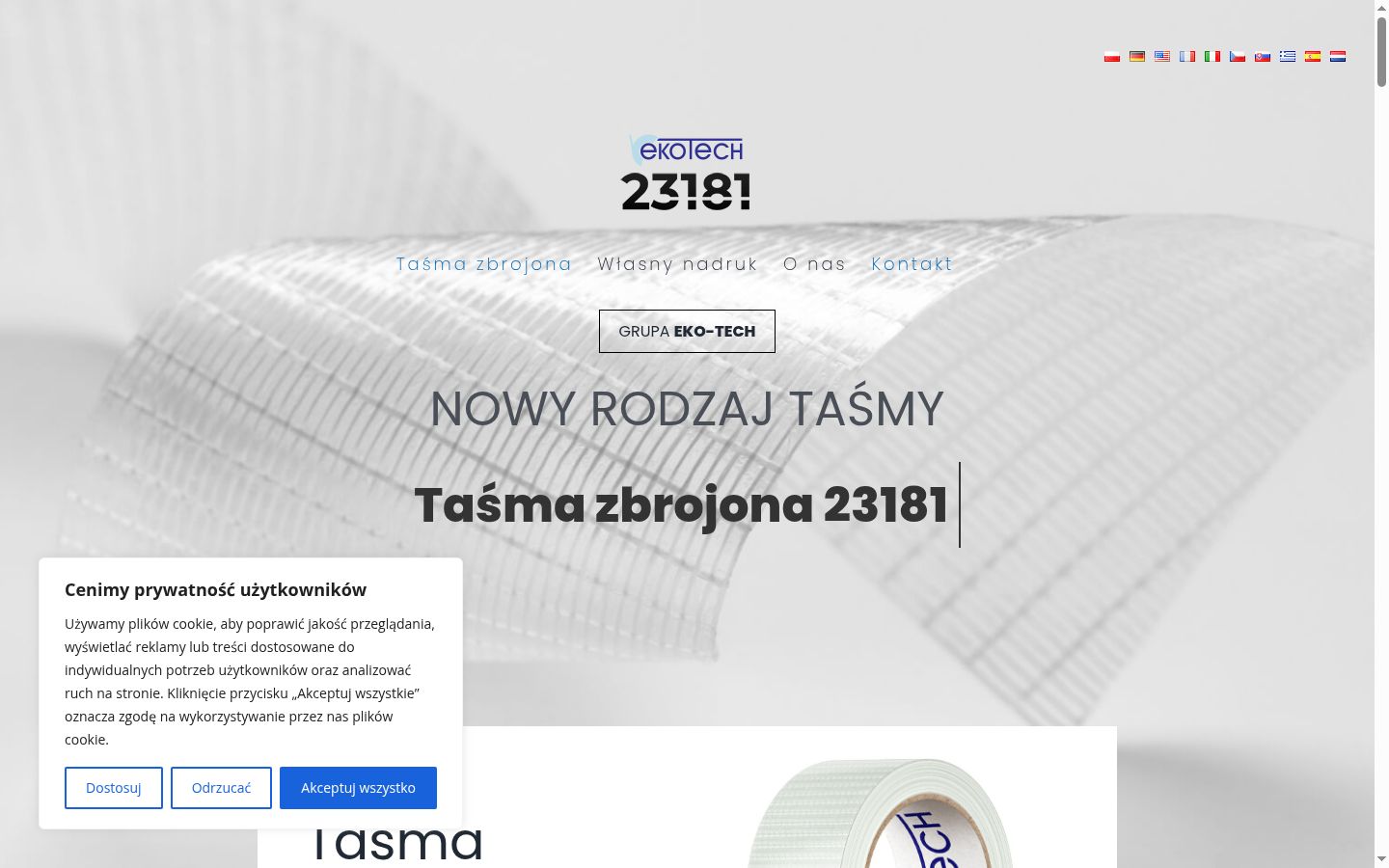 Képernyőkép a bármilyen interakció előtt megjelenő hozzájárulási bannerről