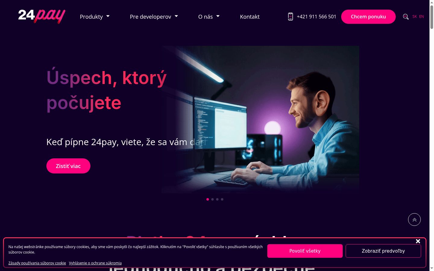 Snímka obrazovky banera súhlasu zobrazeného pred akoukoľvek interakciou