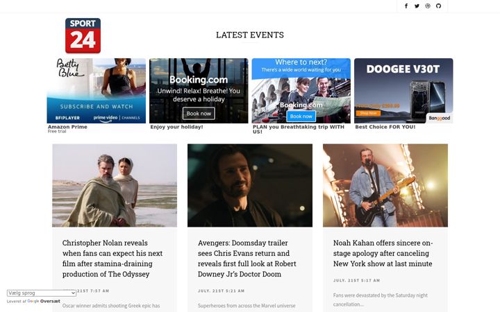 Screenshot of 24-sportnews.com