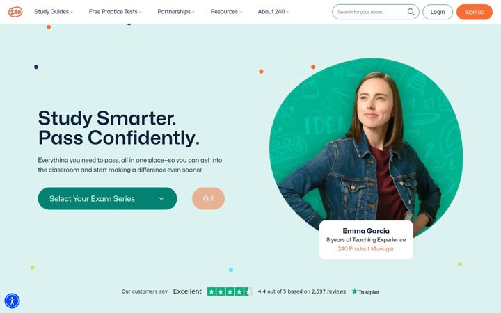 Screenshot of 240tutoring.com
