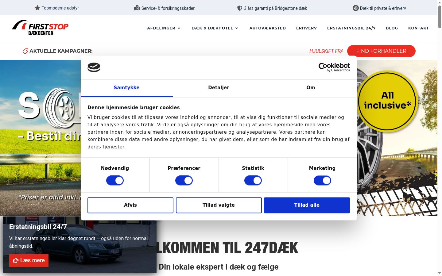 Kuvakaappaus suostumusbannerista, joka näytettiin ennen mitään vuorovaikutusta