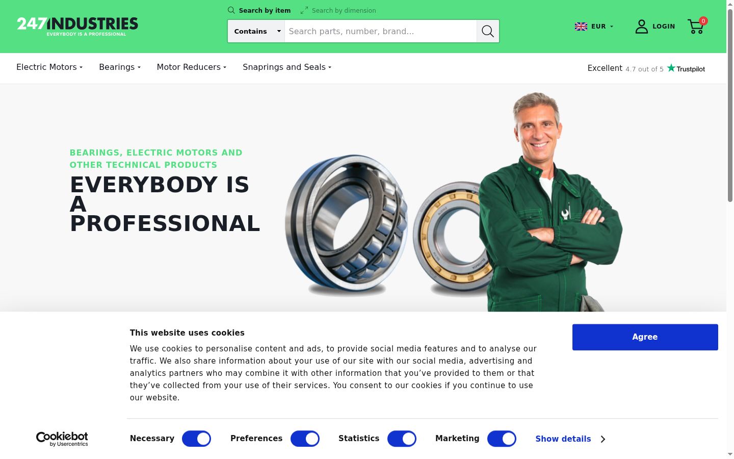 Sutikimo reklamjuostės, rodytos prieš bet kokią sąveiką, ekrano kopija