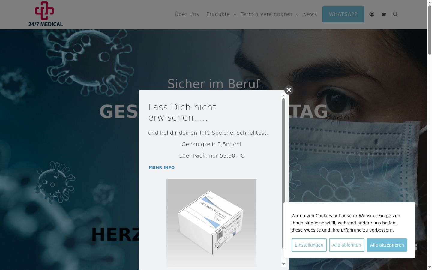 Screenshot del banner di consenso mostrato prima di qualsiasi interazione