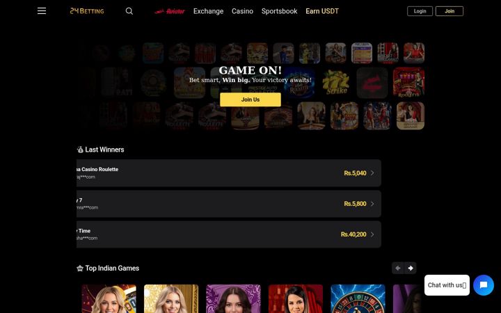 Screenshot of 24betting.com
