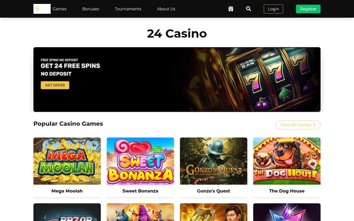 Screenshot του 24casino1.co.uk