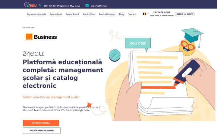 Screenshot of 24edu.ro