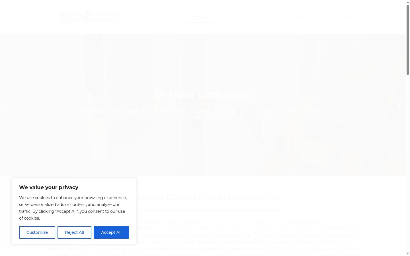 Screenshot του banner συγκατάθεσης που εμφανίστηκε πριν από οποιαδήποτε αλληλεπίδραση