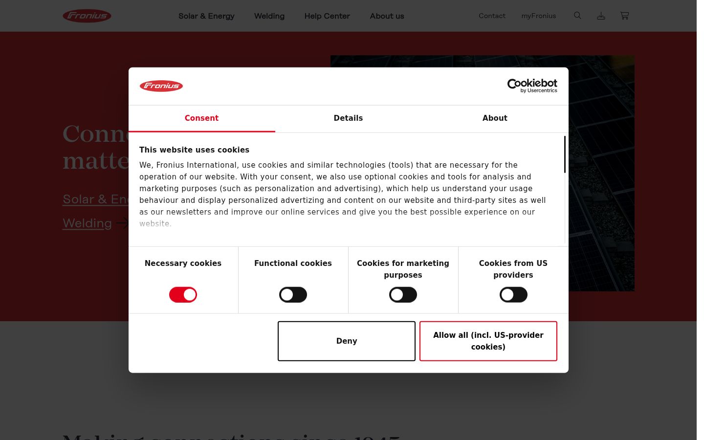 Screenshot tal-banner tal-kunsens muri qabel kwalunkwe interazzjoni