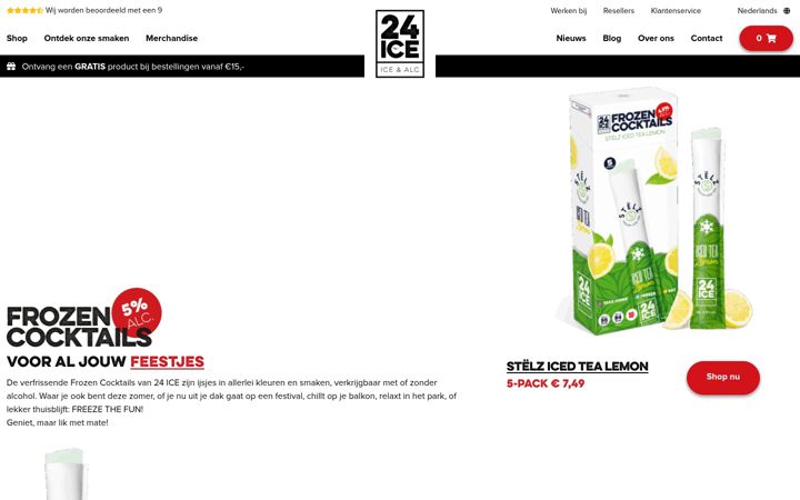 Skærmbillede af 24ice.com