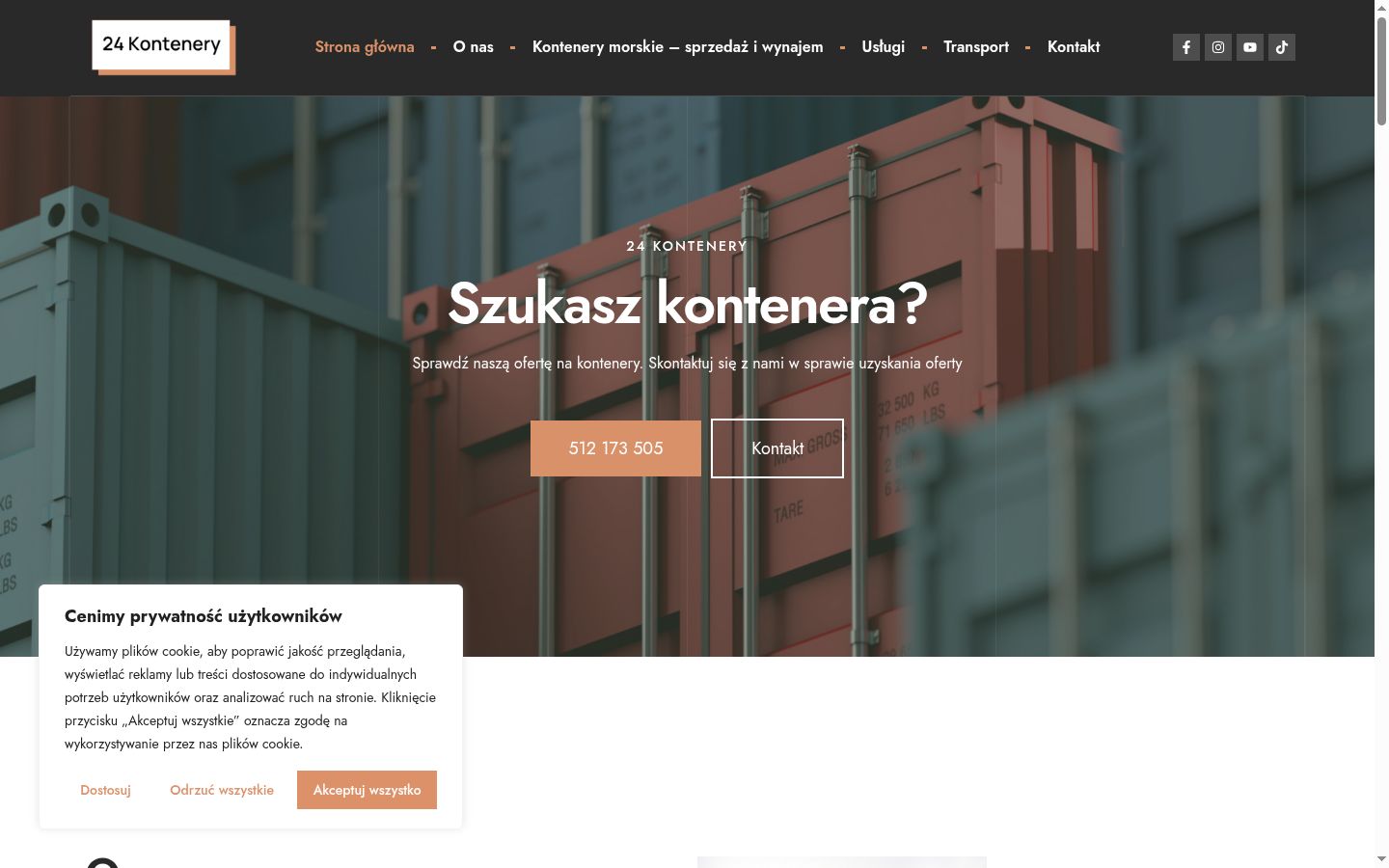 Zrzut ekranu banera zgody wyświetlanego przed jakąkolwiek interakcją