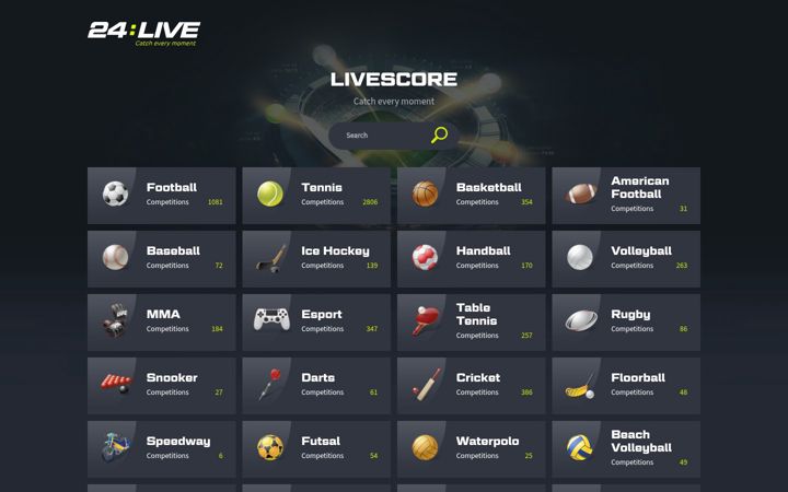Screenshot di 24live.com
