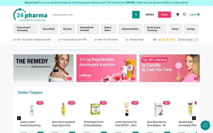 Ekrānuzņēmums no 24pharma.nl