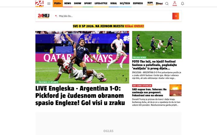 Screenshot di 24sata.hr