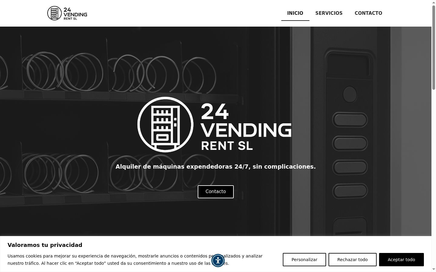 Sutikimo reklamjuostės, rodytos prieš bet kokią sąveiką, ekrano kopija