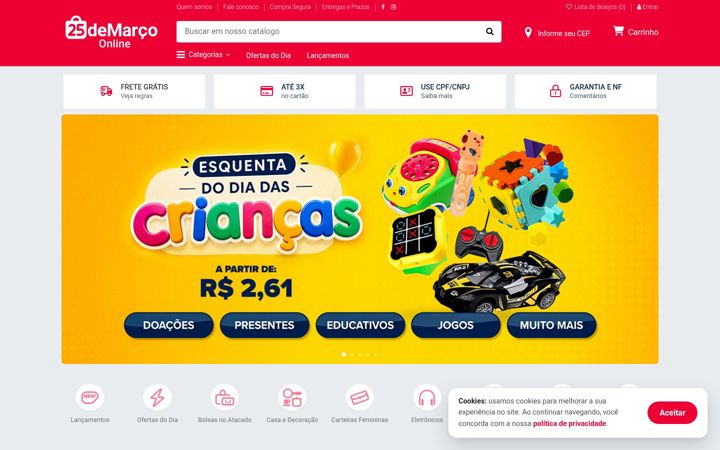 Screenshot van 25demarcoonline.com.br