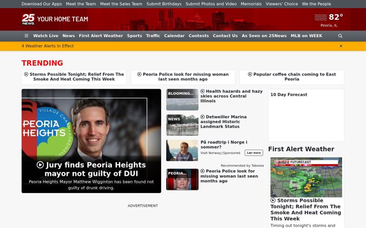 Screenshot of 25newsnow.com