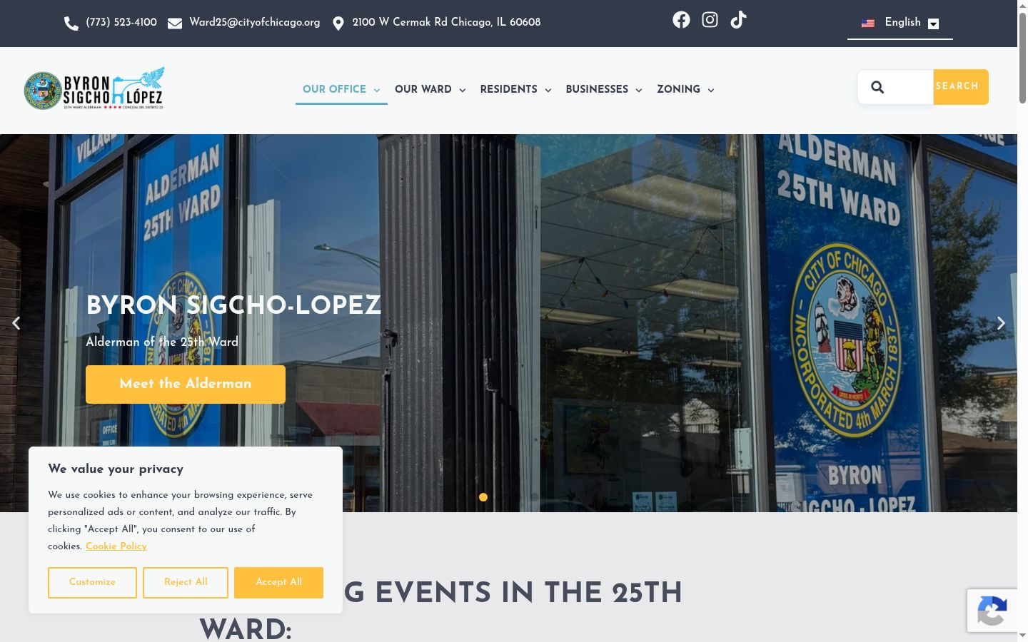 Screenshot of the consent banner shown before any interaction