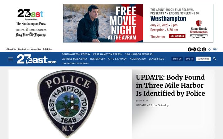 Screenshot of 27east.com