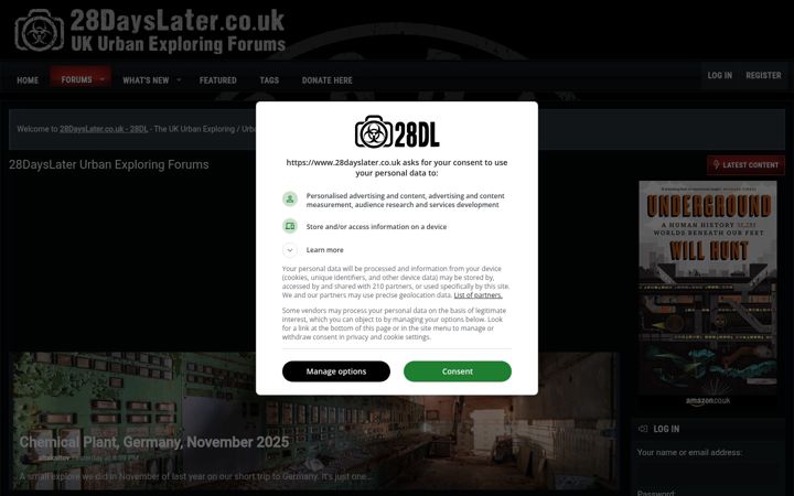 Screenshot of 28dayslater.co.uk