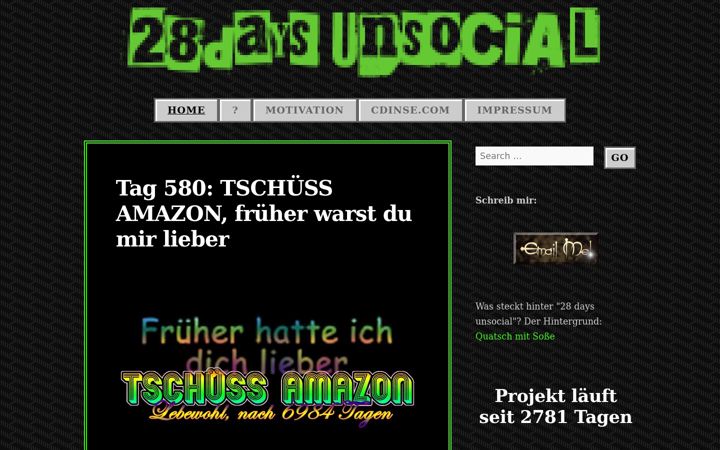 Screenshot of 28daysunsocial.com