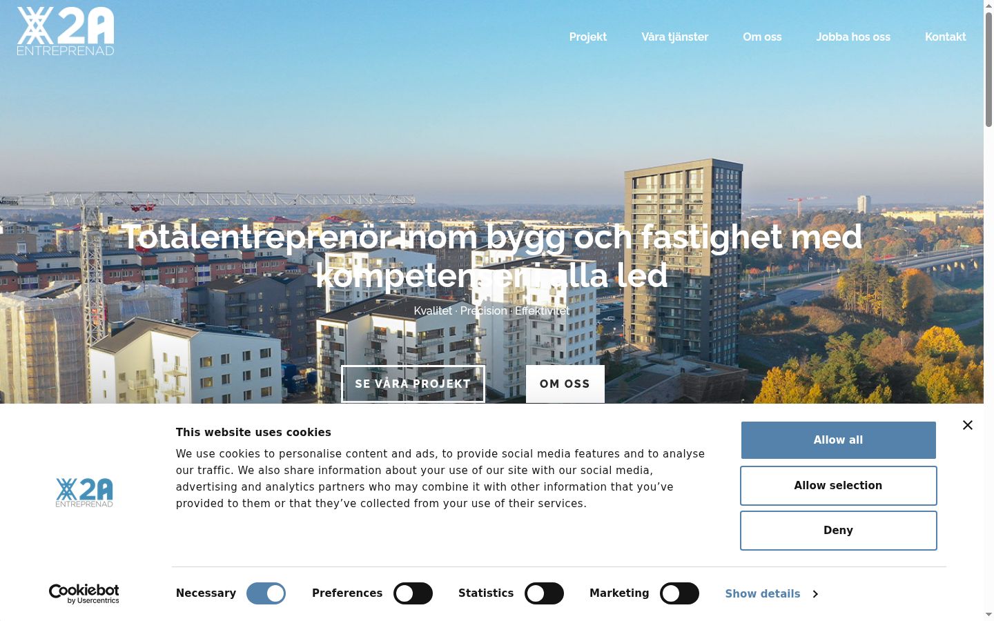 Capture d'écran de la bannière de consentement affichée avant toute interaction