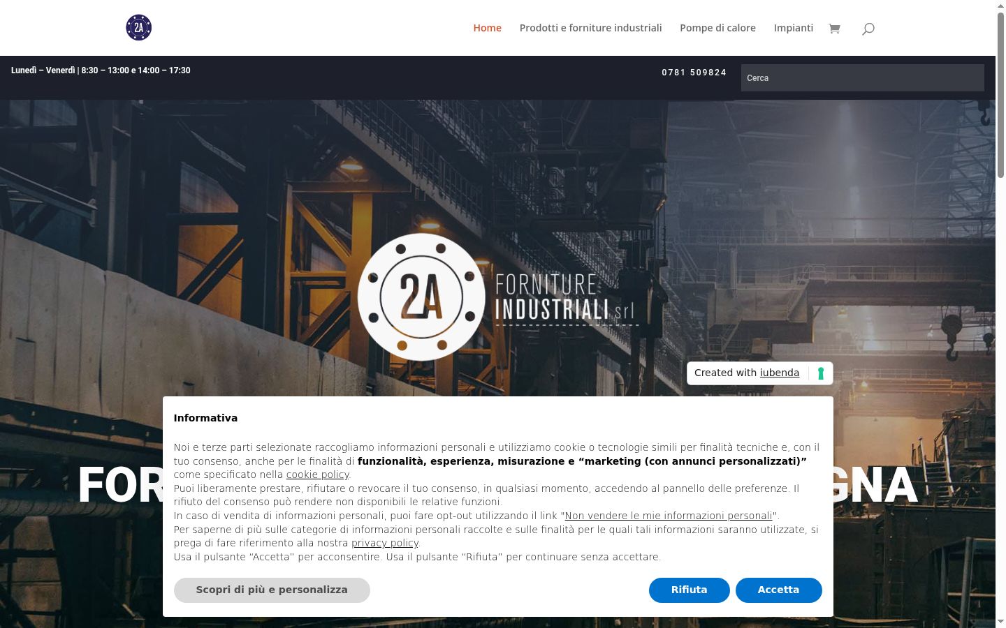 Screenshot des Einwilligungsbanners vor jeglicher Interaktion
