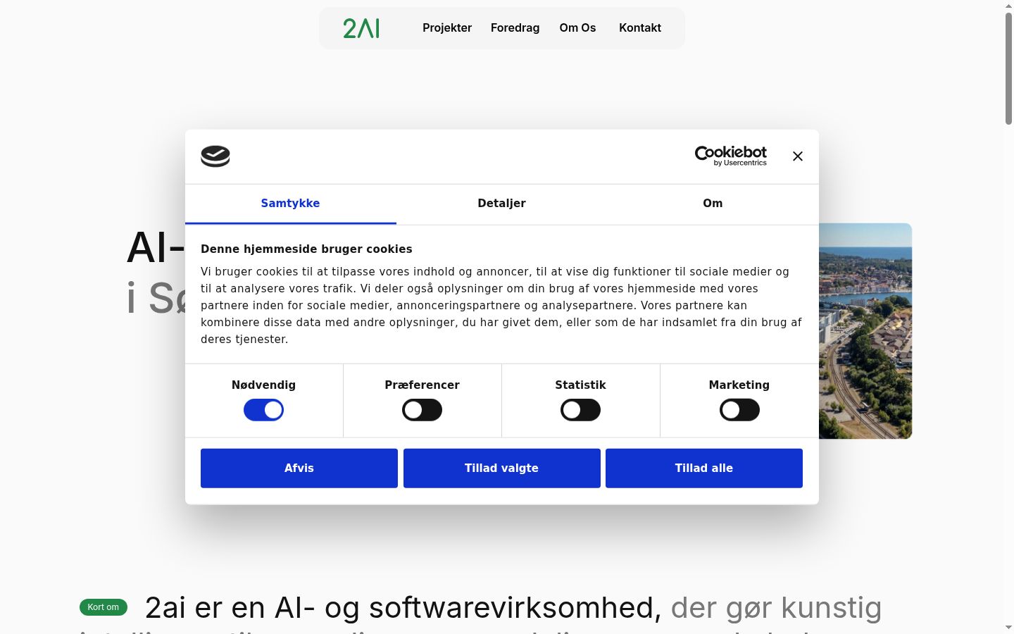 Screenshot des Einwilligungsbanners vor jeglicher Interaktion