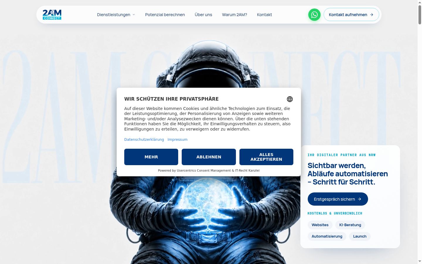 Screenshot van de toestemmingsbanner zoals getoond vóór enige interactie