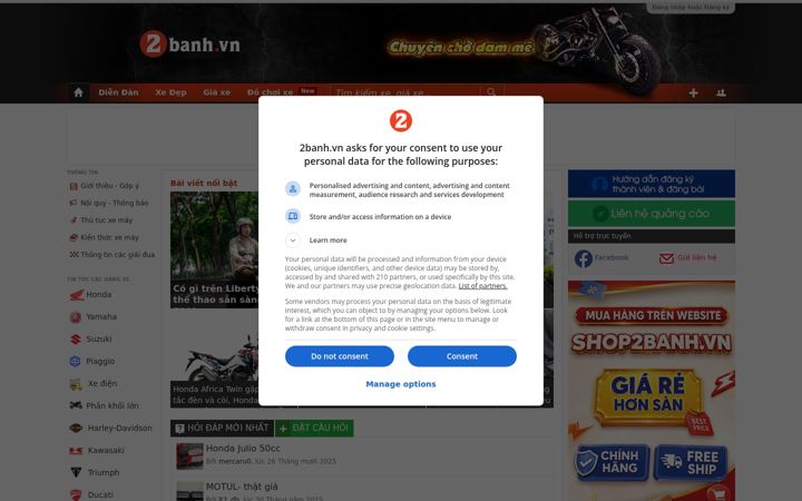 Ekrānuzņēmums no 2banh.vn