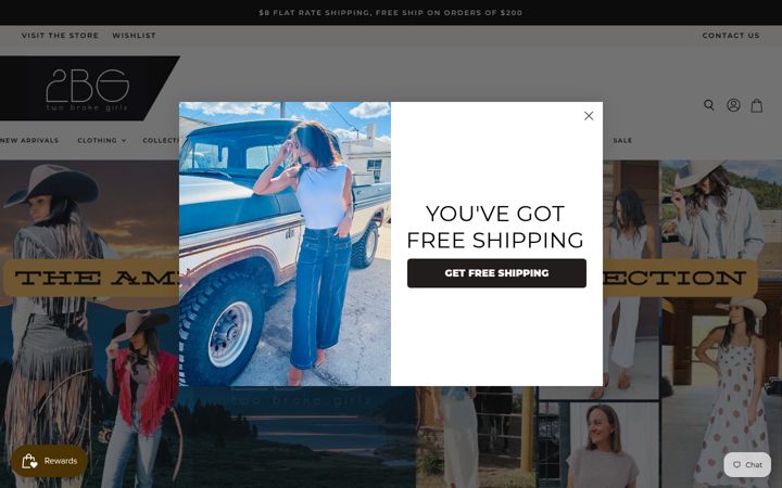 Screenshot of 2brokegirlsboutique.com