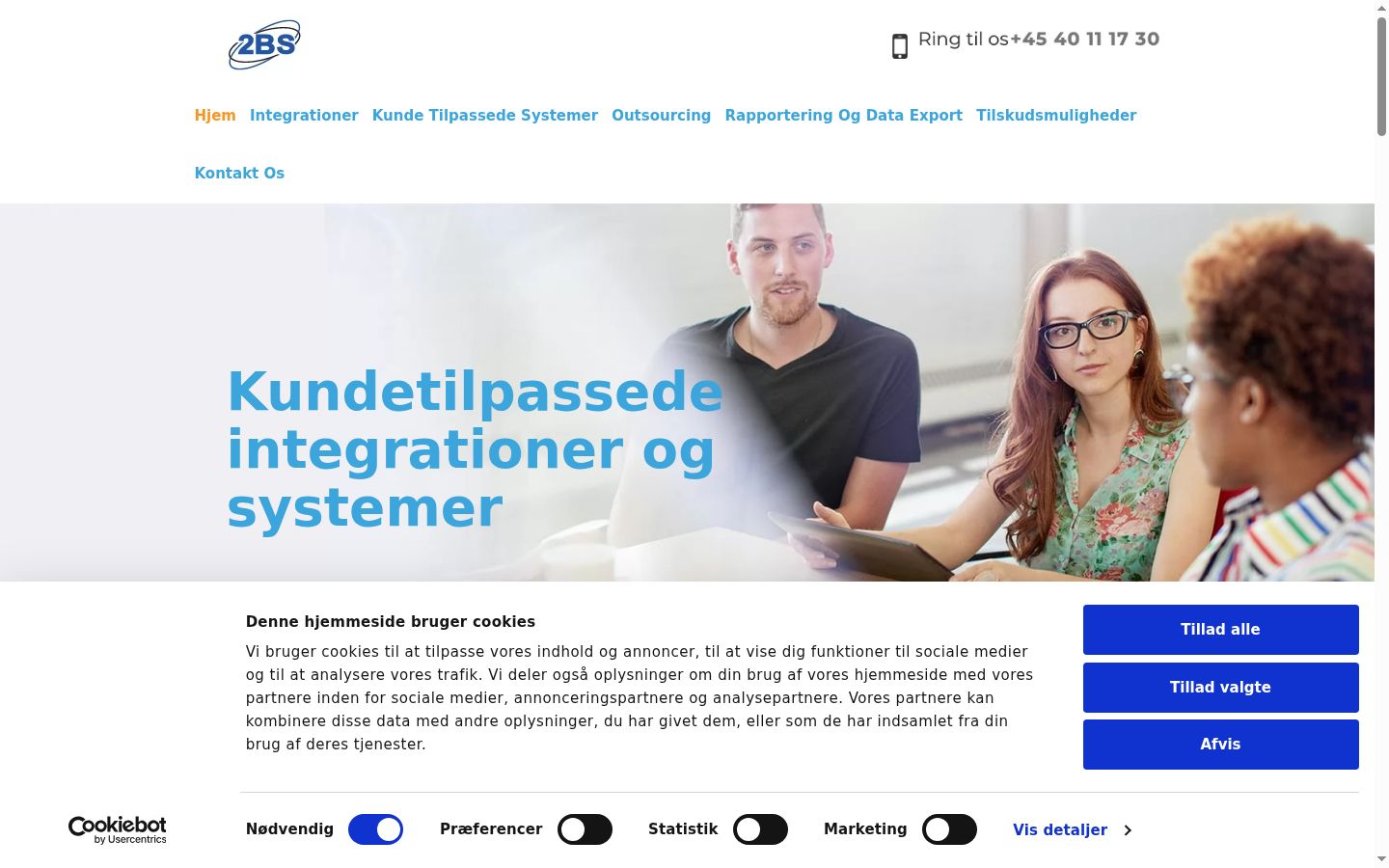 Skærmbillede af samtykkebanneret, som det blev vist før nogen interaktion