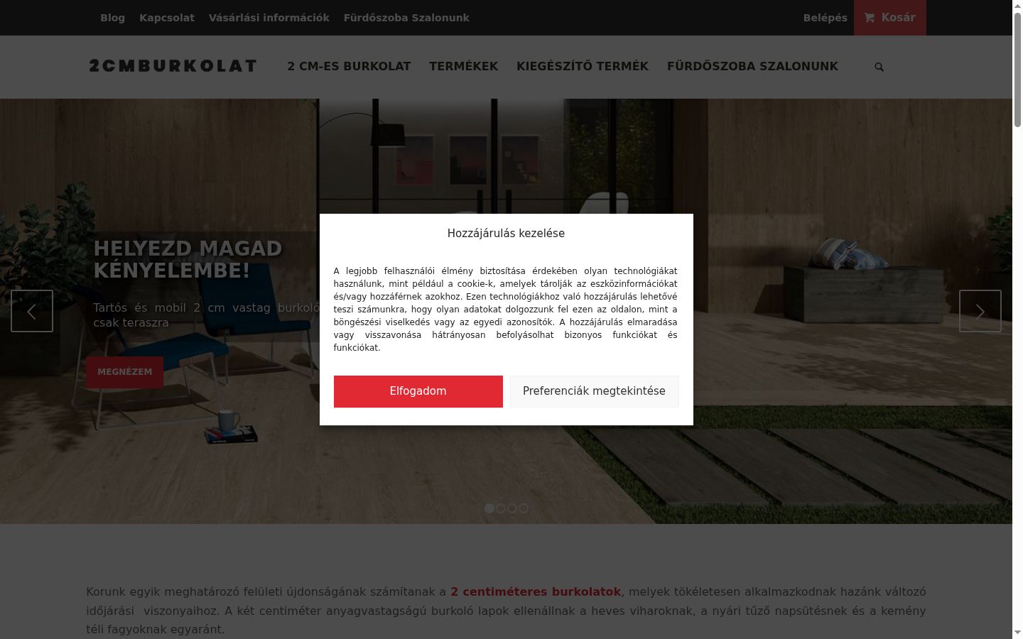 Screenshot tal-banner tal-kunsens muri qabel kwalunkwe interazzjoni