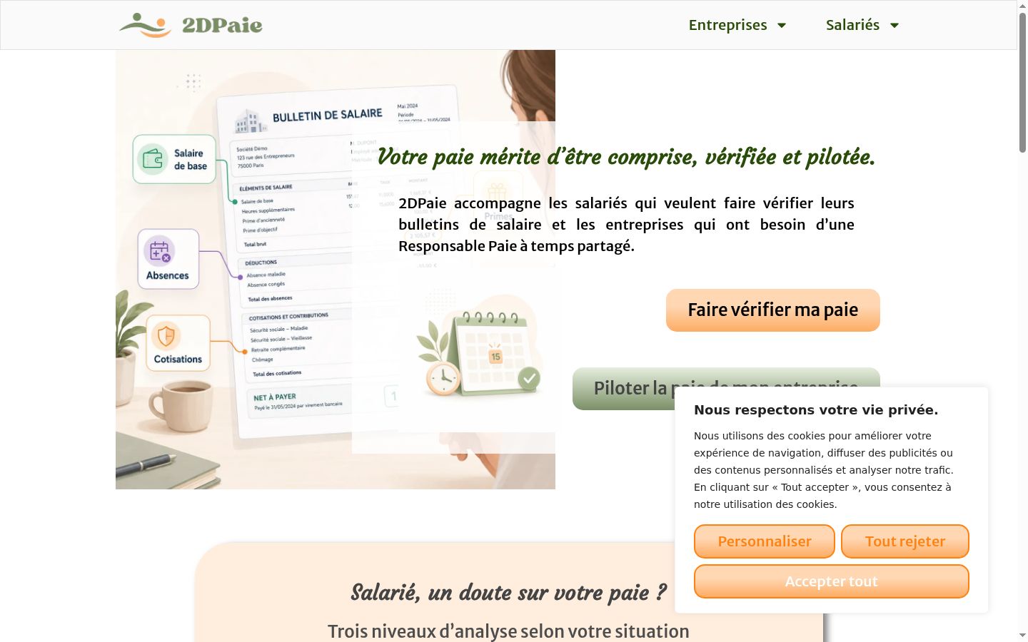 Screenshot van de toestemmingsbanner zoals getoond vóór enige interactie