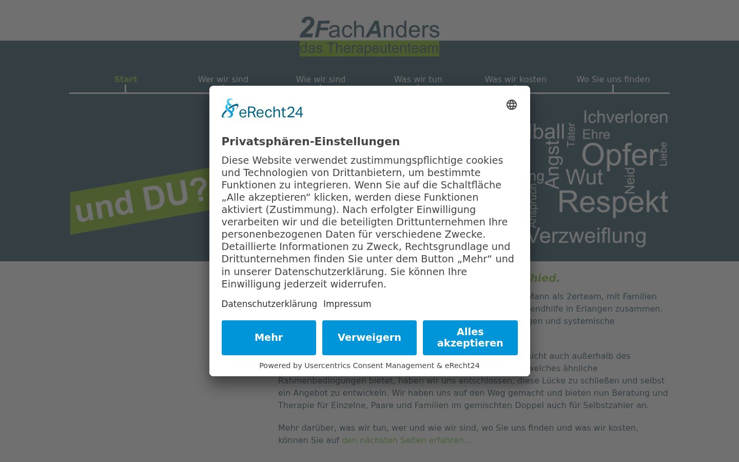 Captura de ecrã do banner de consentimento apresentado antes de qualquer interação
