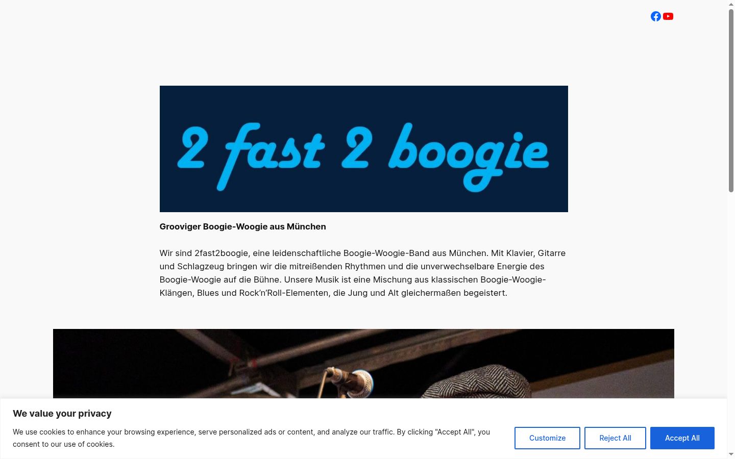 Screenshot des Einwilligungsbanners vor jeglicher Interaktion