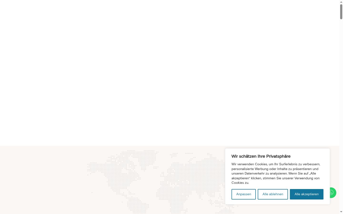 Screenshot del banner di consenso mostrato prima di qualsiasi interazione