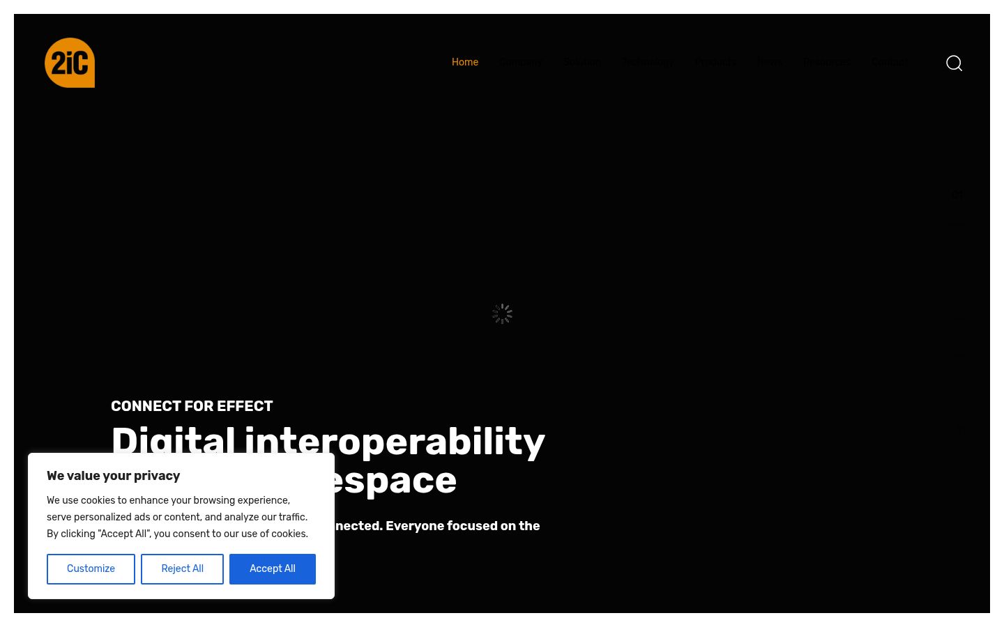 Captura de ecrã do banner de consentimento apresentado antes de qualquer interação