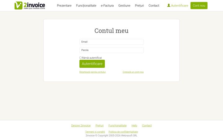 Screenshot of 2invoice.ro