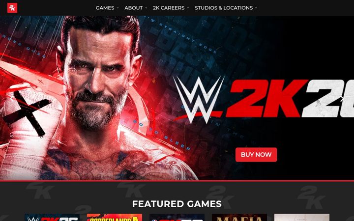 Capture d'écran de 2k.com