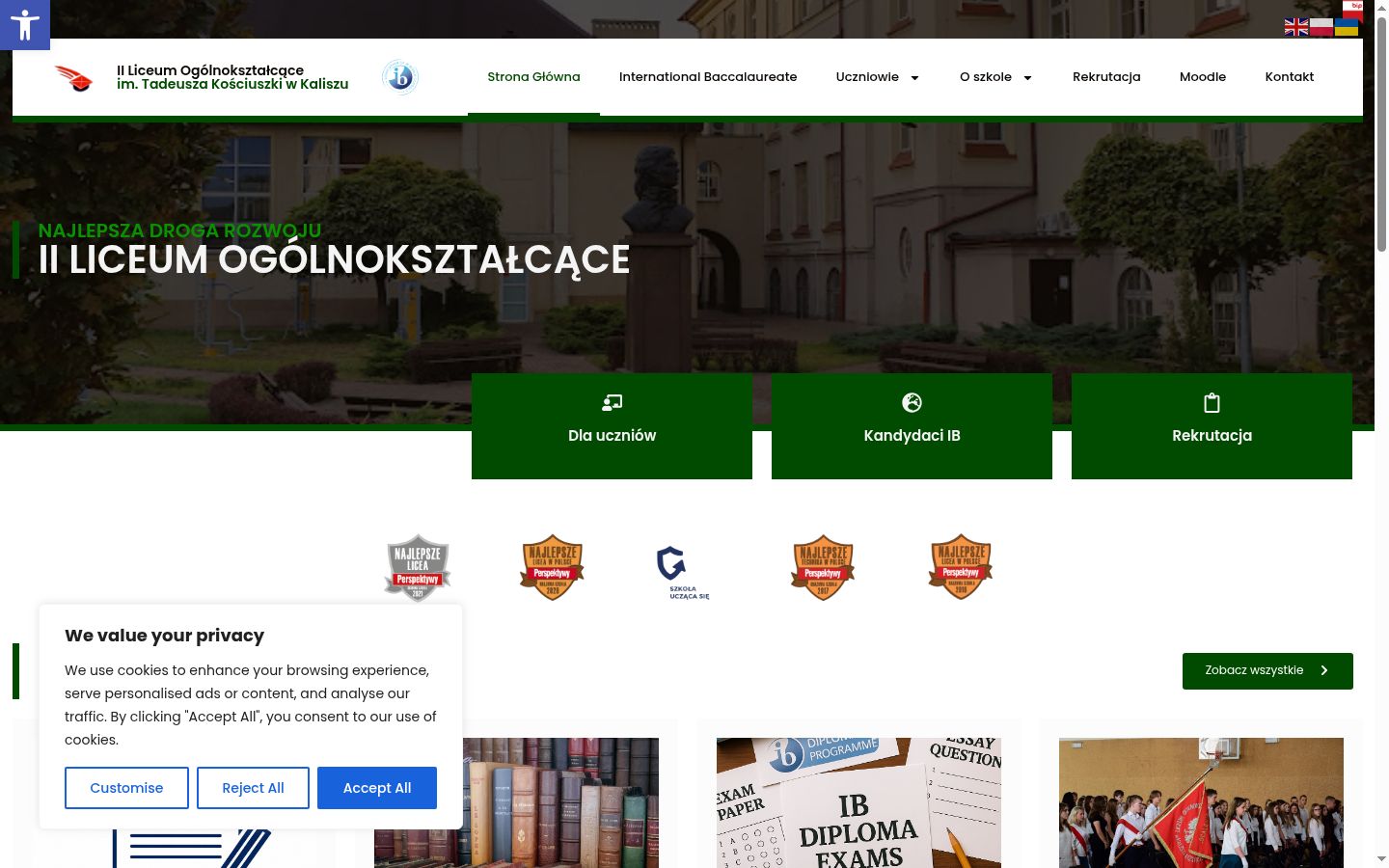 Snímek obrazovky baneru souhlasu zobrazeného před jakoukoli interakcí