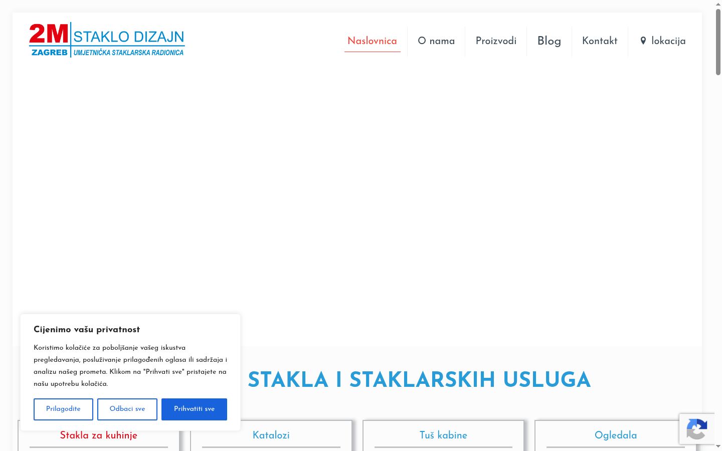 Ekrānuzņēmums ar piekrišanas baneri, kas tika rādīts pirms jebkādas mijiedarbības