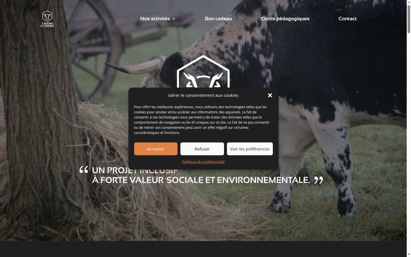 Screenshot des Einwilligungsbanners vor jeglicher Interaktion