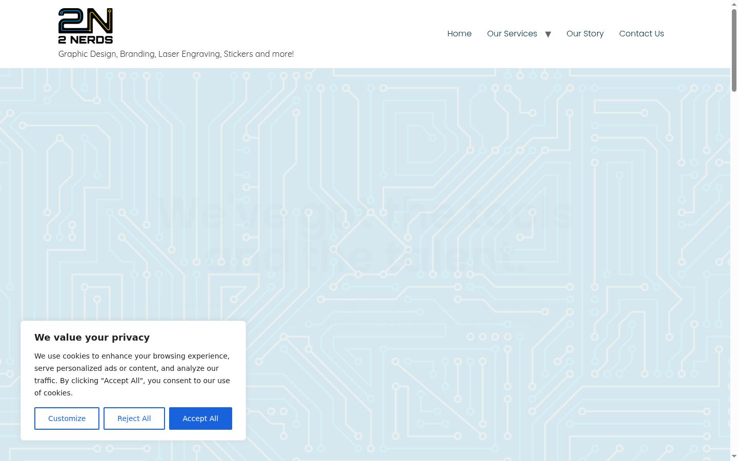 Screenshot of the consent banner shown before any interaction
