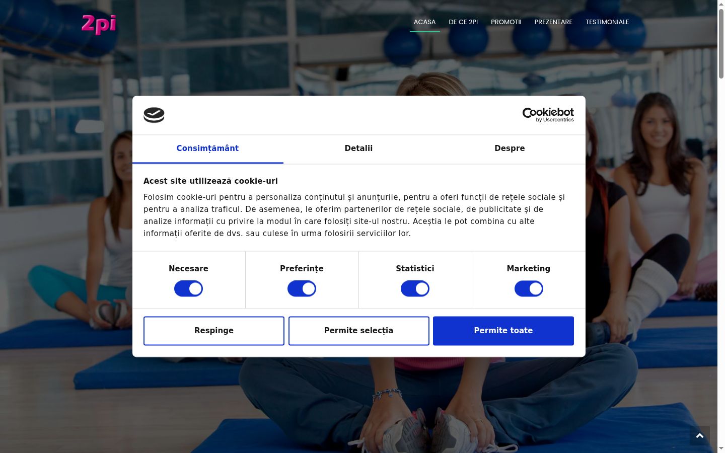 Capture d'écran de la bannière de consentement affichée avant toute interaction