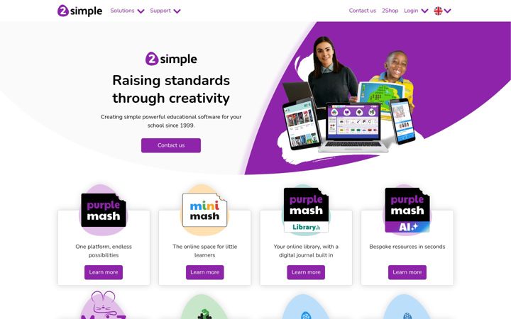 Kuvakaappaus sivustosta 2simple.com