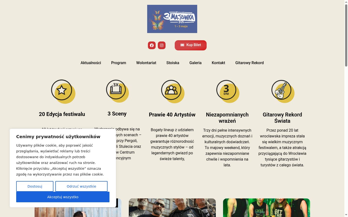Captura de ecrã do banner de consentimento apresentado antes de qualquer interação