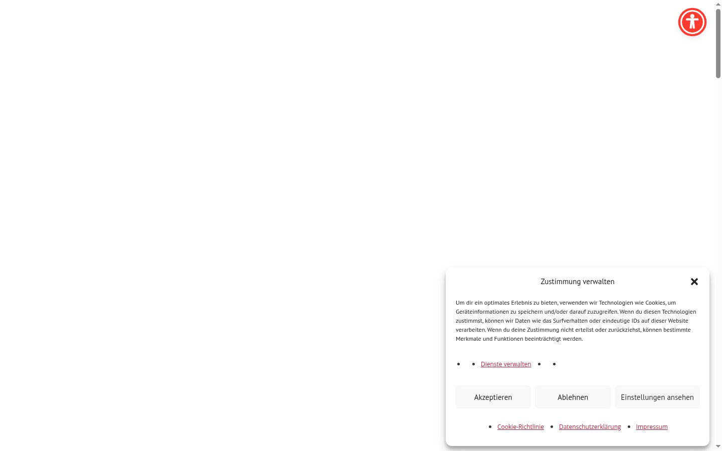 Capture d'écran de la bannière de consentement affichée avant toute interaction