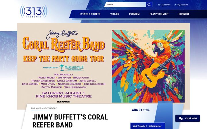 Screenshot of 313presents.com